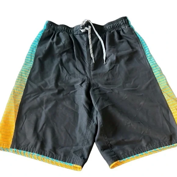 Men’s black orange and blue Nike board shorts size L - Picture 1 of 5